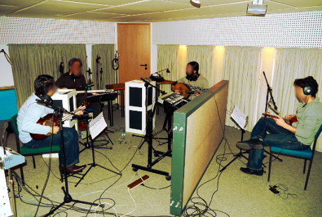 Musiker in Studio 1